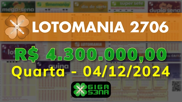 Sorteio da Lotomania 2706