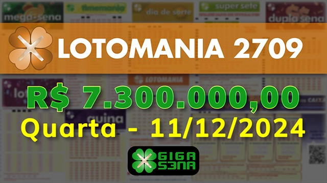 Sorteio da Lotomania 2709