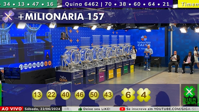 Resultado da +Milionária 157