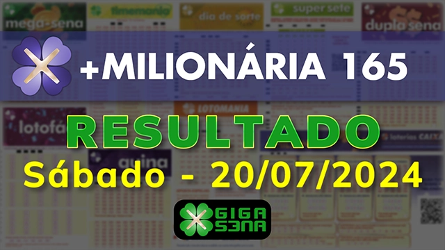 Resultado da +Milionária 165