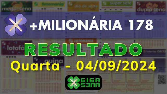 Resultado da +Milionária 178