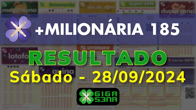 Resultado da +Milionária 185