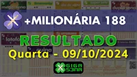 Resultado da +Milionária 188