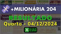 Resultado da +Milionária 204