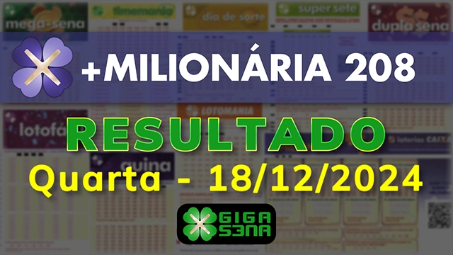 Resultado da +Milionária 208