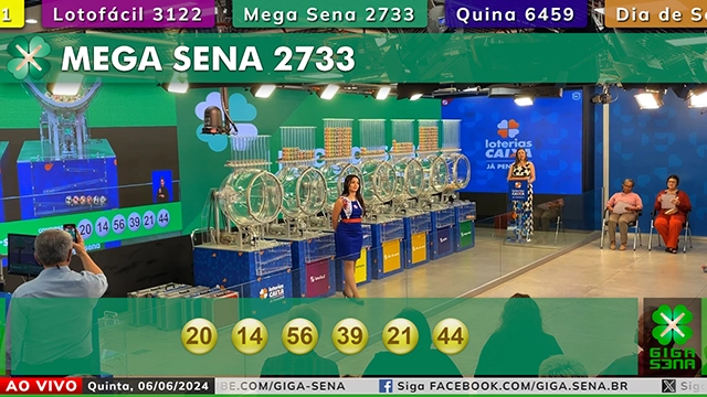 Resultado da Mega Sena 2733