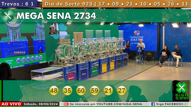 Resultado da Mega Sena 2734