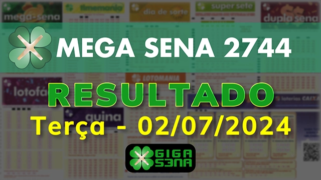 Resultado da Mega Sena 2744