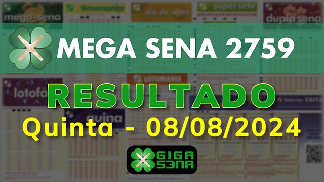 Resultado da Mega Sena 2759