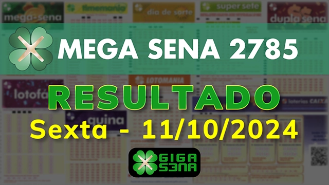 Resultado da Mega Sena 2785