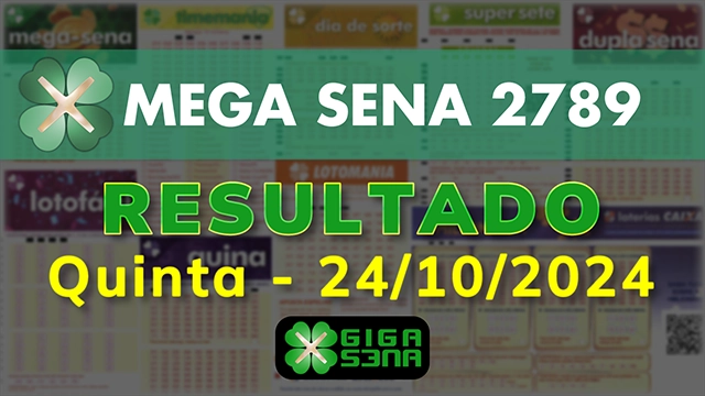 Resultado da Mega Sena 2789