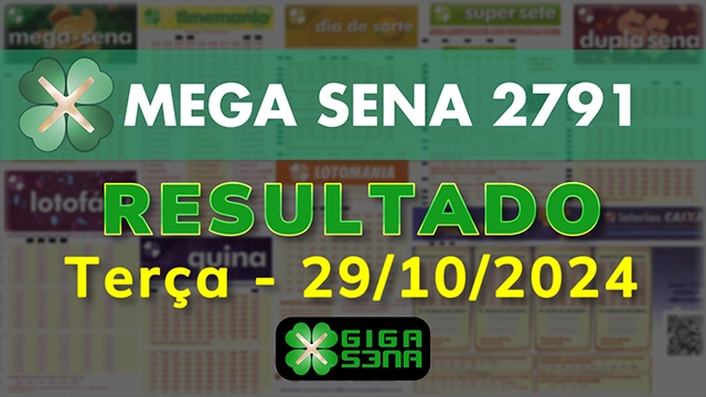 Resultado da Mega Sena 2791