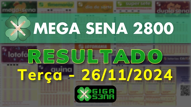 Resultado da Mega Sena 2800