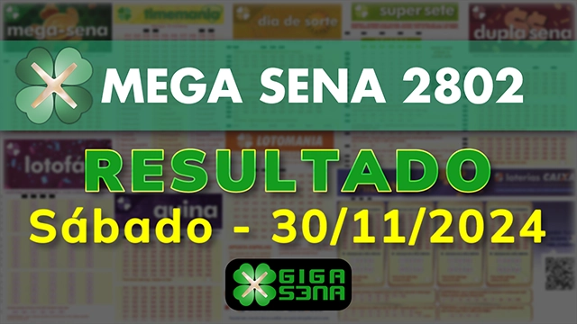 Resultado da Mega Sena 2802