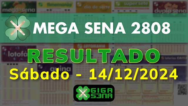 Resultado da Mega Sena 2808