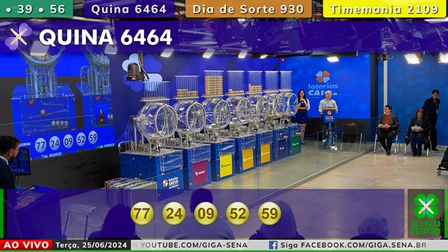 Resultado da Quina 6464