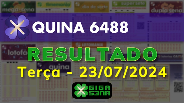 Resultado da Quina 6488