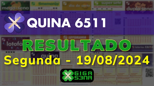 Resultado da Quina 6511