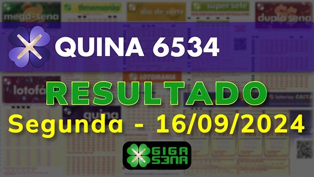 Resultado da Quina 6534