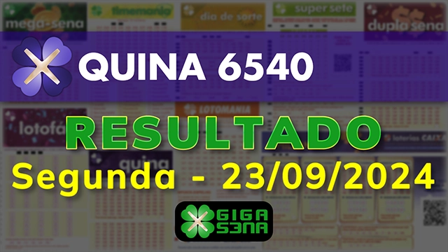 Resultado da Quina 6540