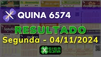 Resultado da Quina 6574