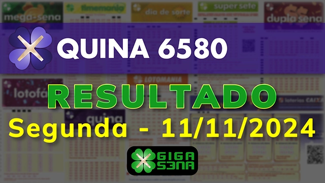 Resultado da Quina 6580