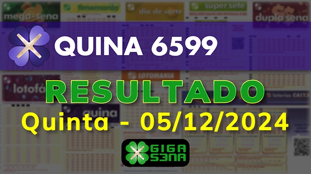 Resultado da Quina 6599