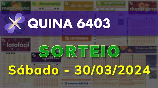 Sorteio da Quina 6303, quarta, 29/11/2023 | GIGA-SENA