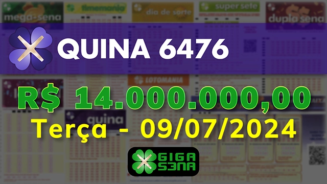 Sorteio da Quina 6476