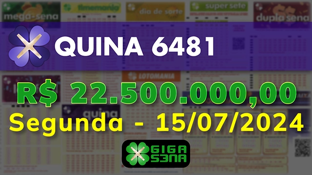 Sorteio da Quina 6481