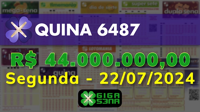 Sorteio da Quina 6487