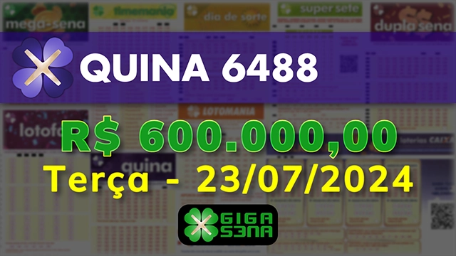 Sorteio da Quina 6488