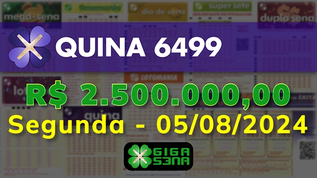 Sorteio da Quina 6499