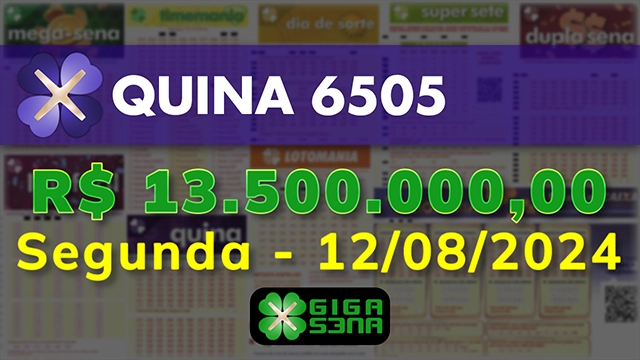 Sorteio da Quina 6505