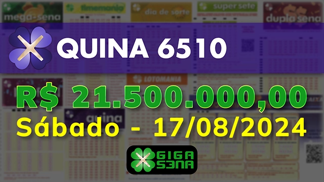 Sorteio da Quina 6510