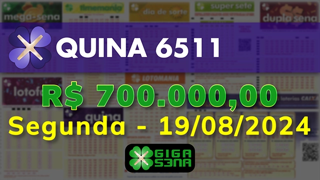 Sorteio da Quina 6511