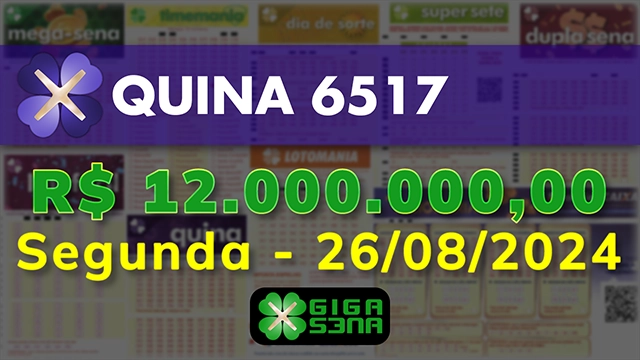 Sorteio da Quina 6517