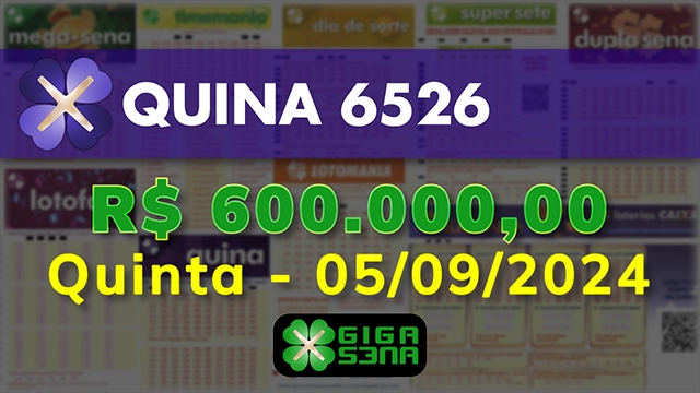 Sorteio da Quina 6526