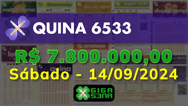 Sorteio da Quina 6533