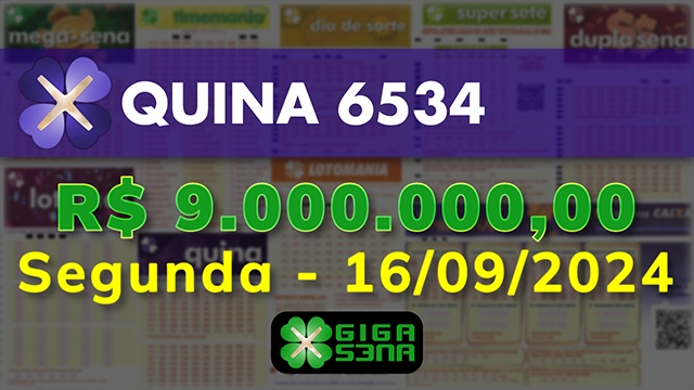 Sorteio da Quina 6534