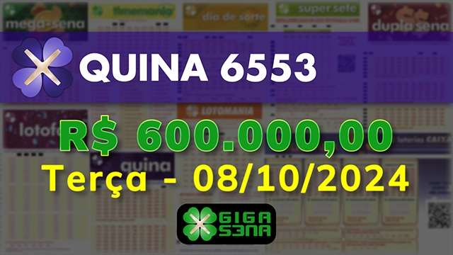 Sorteio da Quina 6553