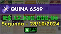 Sorteio da Quina 6569