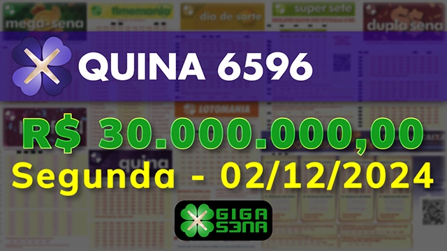 Sorteio da Quina 6596