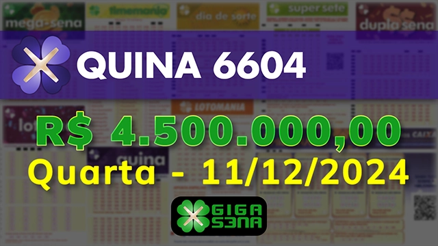 Sorteio da Quina 6604