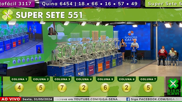 Resultado da Super Sete 551