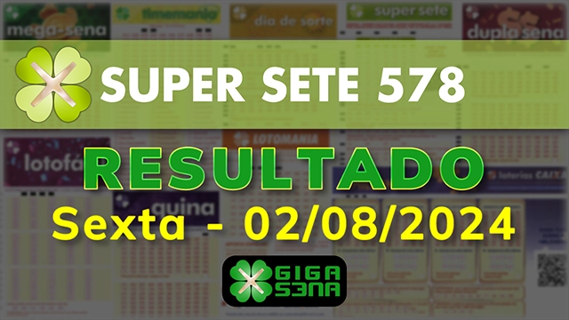 Resultado da Super Sete 578