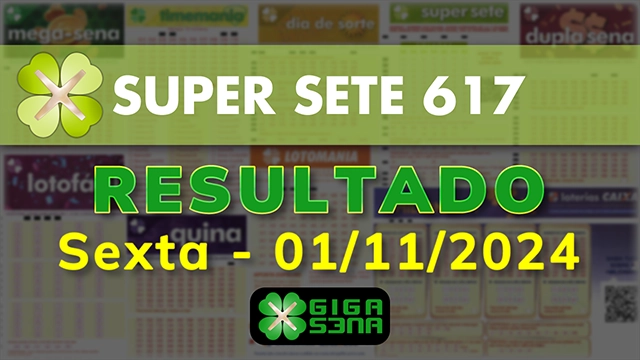 Resultado da Super Sete 617