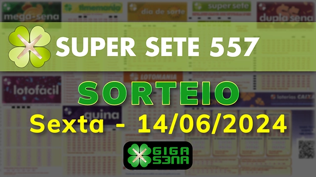 Sorteio da Super Sete 557