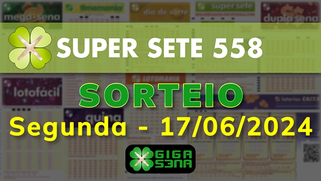 Sorteio da Super Sete 558