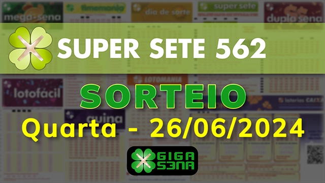 Sorteio da Super Sete 562